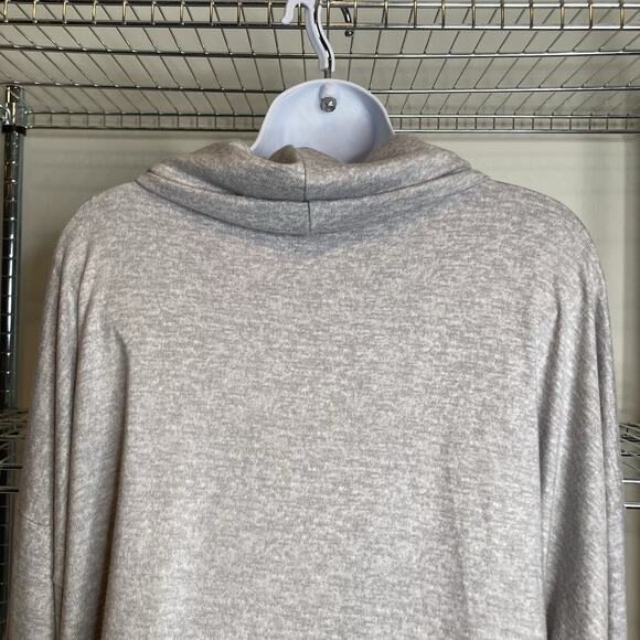 Softies Woman's Heather Gray Cowl Neck Long Sleeve Tunic Top Size 3XL Comfy Cozy - Picture 10 of 11